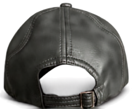 Gray Leather Baseball Cap – Premium Distressed Leather