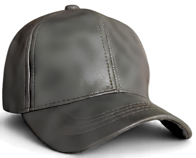 Gray Leather Baseball Cap – Premium Distressed Leather