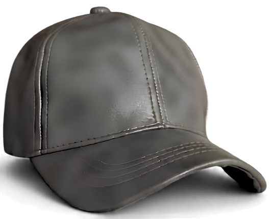 Gray Leather Baseball Cap – Premium Distressed Leather