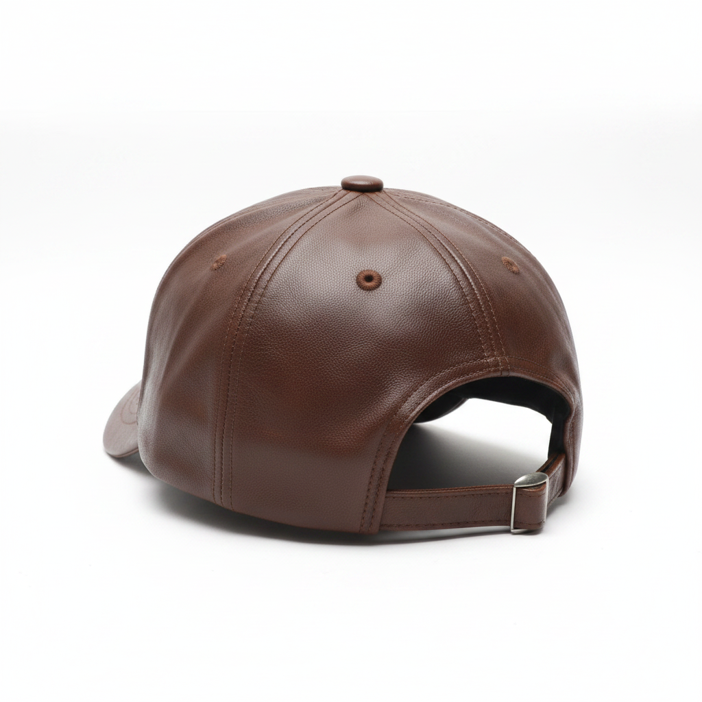 Brown Leather Cap - No Holes